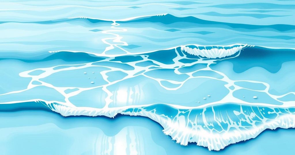 A serene coastal landscape featuring aqua blue waves, symbolising harmony and prosperity in daily life.