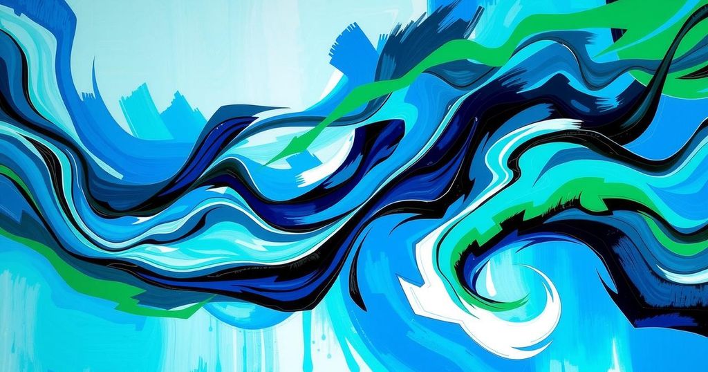 A vibrant abstract artwork symbolizing transformation and personal growth with bold colours and energetic shapes.