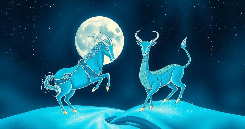 A vibrant cosmic illustration featuring the Taurus and Cancer zodiac symbols in a harmonious setting.