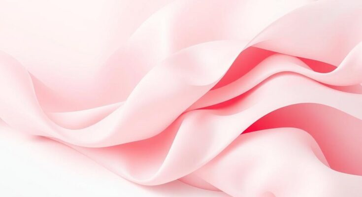 A serene pastel artwork featuring soothing light pink hues and abstract shapes symbolizing strong morale and harmony.