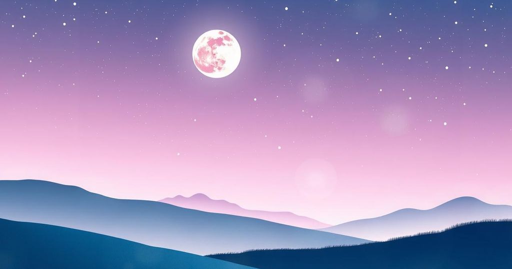 A serene scene depicting a new moon in Gemini with cosmic elements and soft pastel hues.