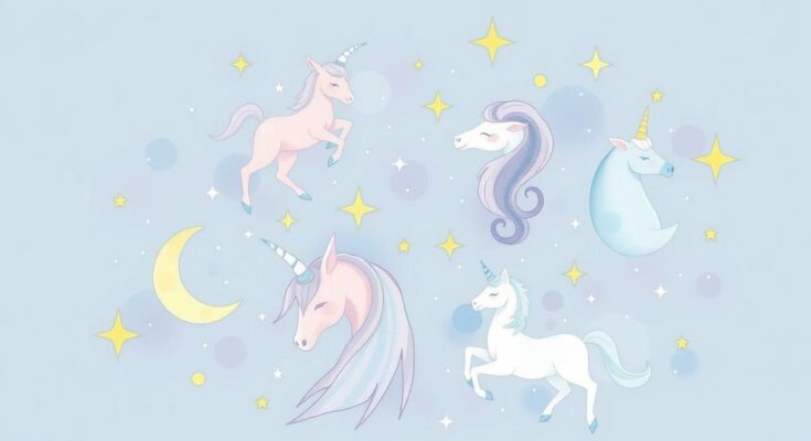 Cosmic astrology illustration with zodiac signs and celestial elements in soft pastel colours.
