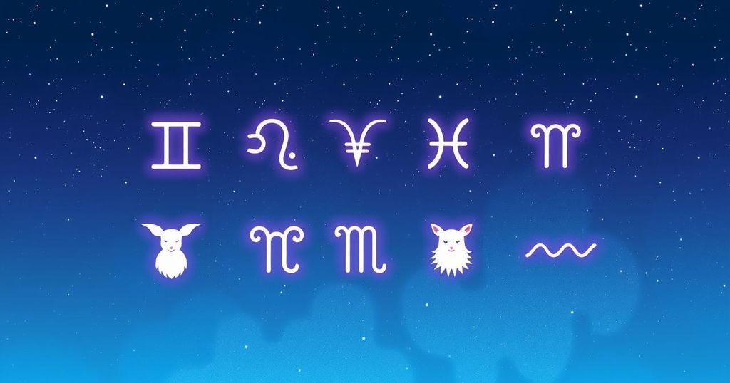 Astrological symbols representing all zodiac signs with a cosmic background, reflecting fortune and positivity for the week.