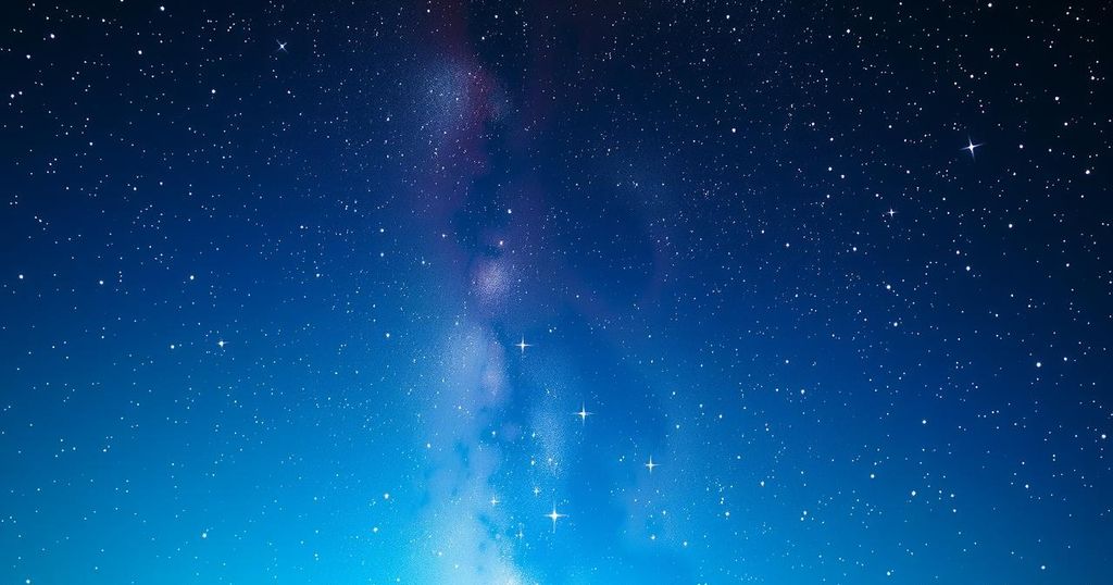 A celestial night sky filled with stars, illustrating the cosmic influence on emotions and relationships.