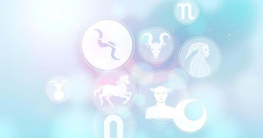 Artistic representation of zodiac signs in a calming colour palette, symbolising guidance and inspiration for careers.