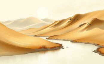 A serene landscape with soft beige tones, embodying calmness and reflection, inviting wisdom and tranquility.