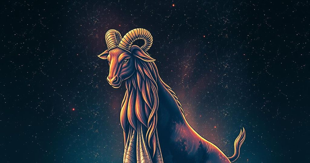 A serene Taurus symbol with celestial elements, surrounded by earthy tones and stars, symbolising wisdom and practical advice.