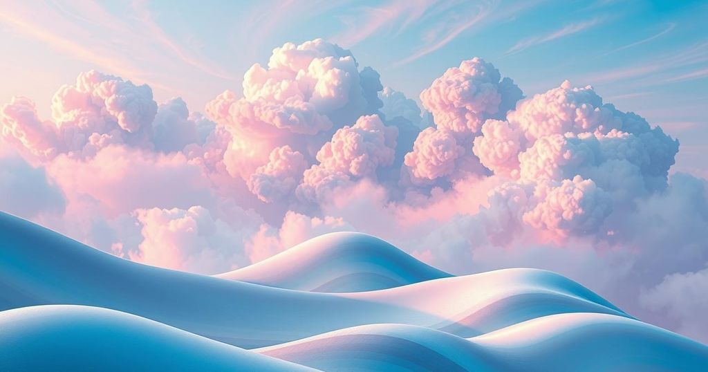 A mystical and dreamy landscape with vibrant colours, representing astrological themes of introspection and transformation.