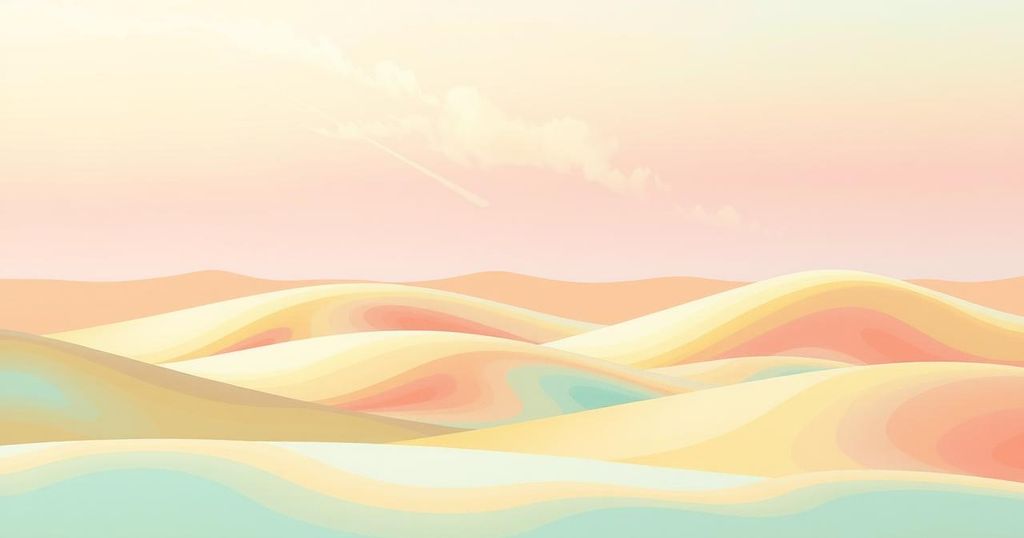 A serene landscape with soft, warm hues and a tranquil sky symbolising self-awareness and personal growth.