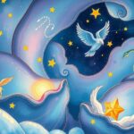 A vibrant cosmic scene with zodiac symbols, stars, and celestial patterns illustrating energy and guidance in astrology.